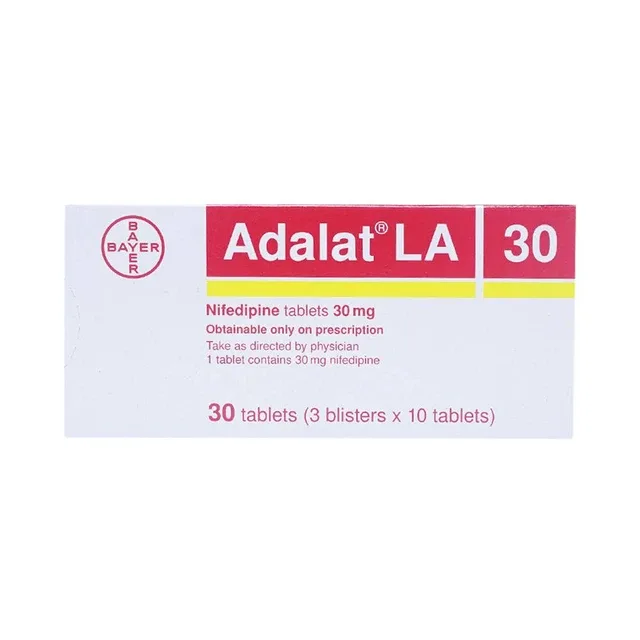 Adalat LA 30 Bayer thuốc điều trị tăng huyết áp
