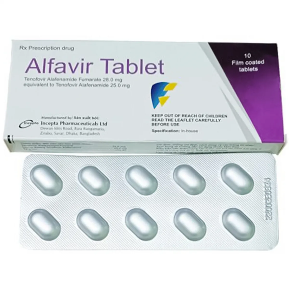 Alfavir Tablet Incepta điều trị viên gan B