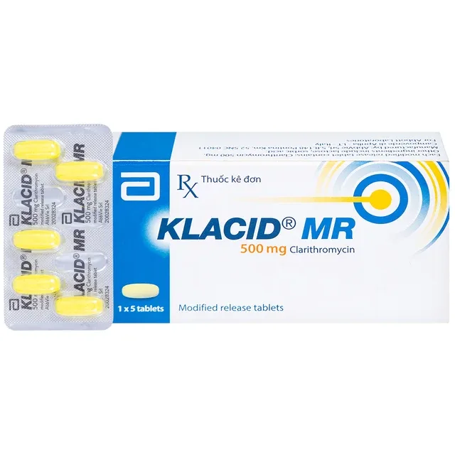 Klacid MR 500mg Abbott điều trị nhiễm trùng hô hấp