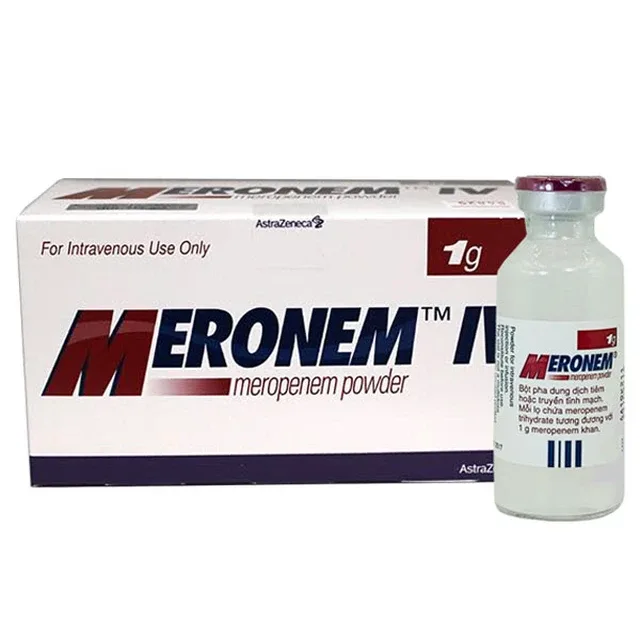 Meronem IV 1g AstraZeneca điều trị nhiễm khuẩn vi khuẩn nhạy cảm